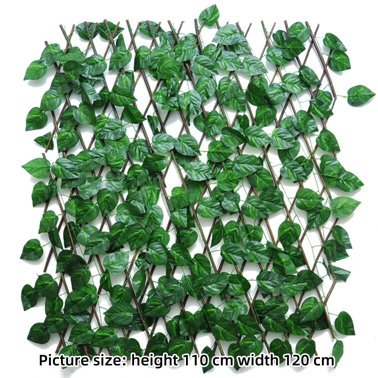 
Simulation plant wall background foldable willow fence with leaves green wall artificial 