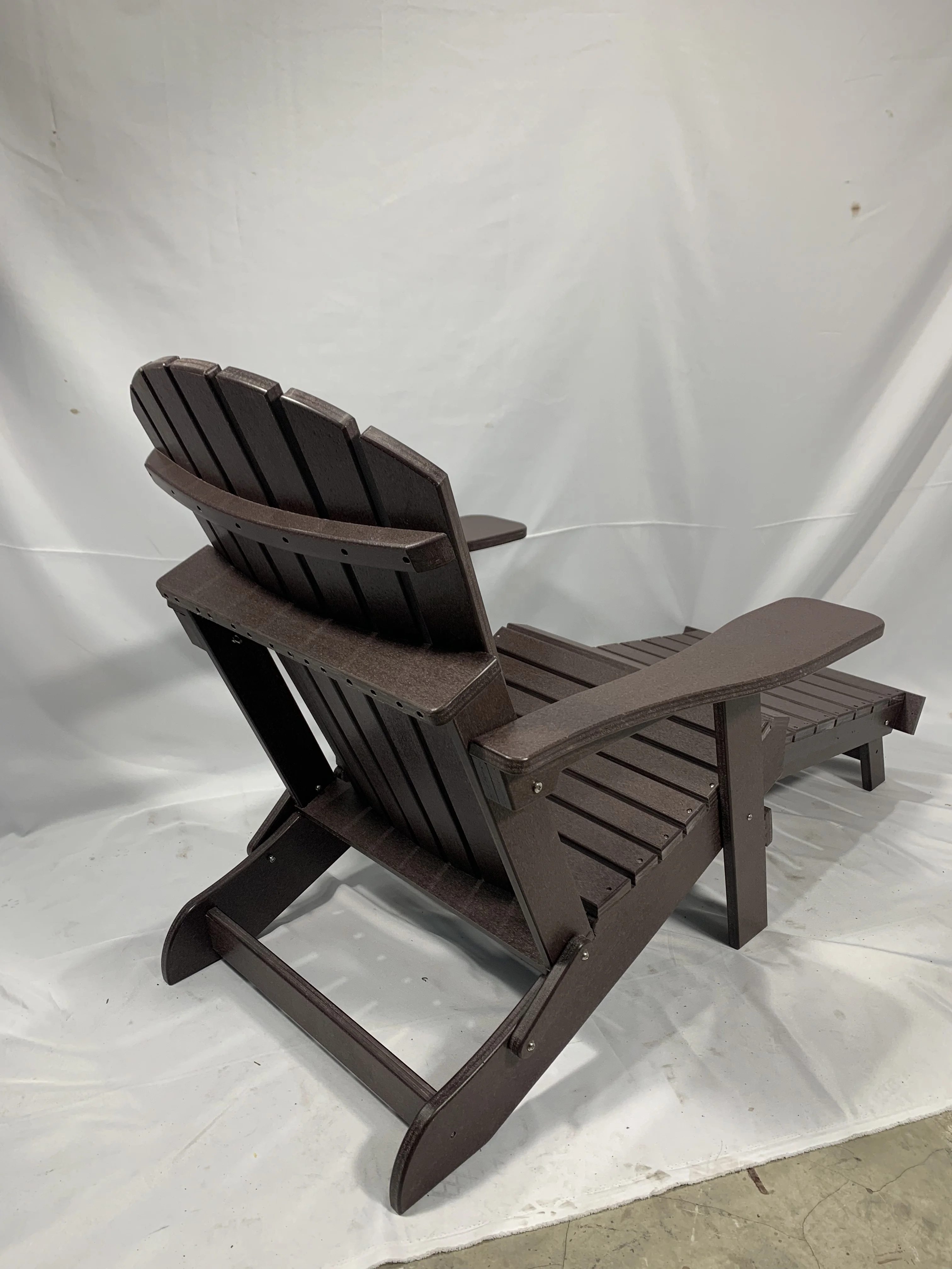 
High Quality factory price HDPE Fold Adirondack Chair with footrest 
