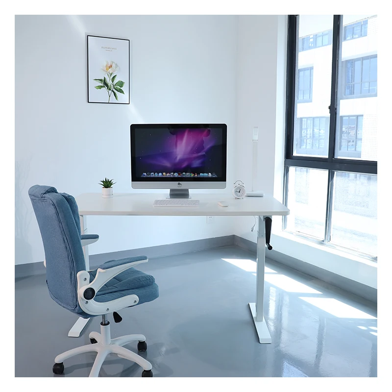 Manual Height Adjustable Lifting Table Writing Desk Sit Stand Up Desk Office Table Adjustable Height Desk Frame