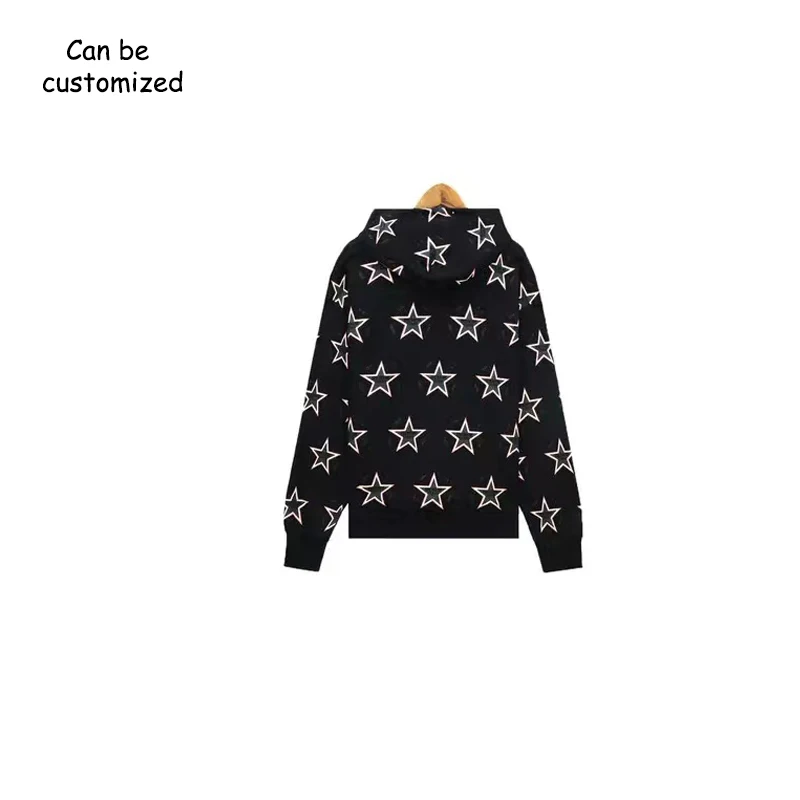 High quality denim sweatshirts tears long sleeve hooded Cotton printed hoodies and Sweatpants Overall Men pullover tops trousers