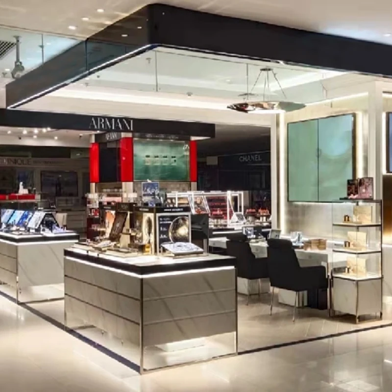 Retail store display fixtures gondola display wood stand phone shop design for hanging displays