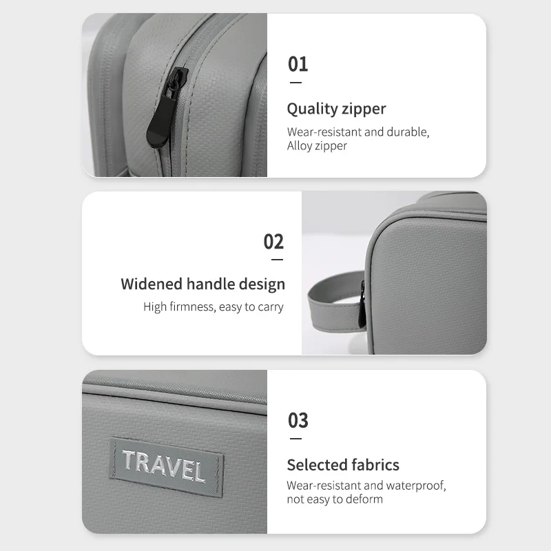 Custom Ladies Makeup Bag with Zipper Closure PU Cosmetic Toiletry Organizer for Travel Fashionable Style