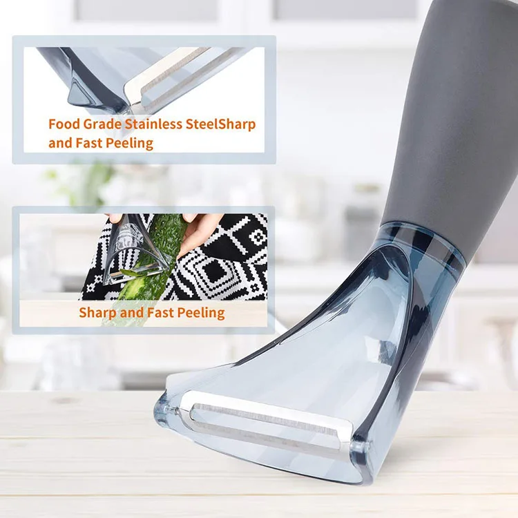 Wholesale New Design Vegetable Peeler Stainless Steel Kitchen Veggie Peeler Japanese Swivel Y Pealer Potato Carrot  Peeler