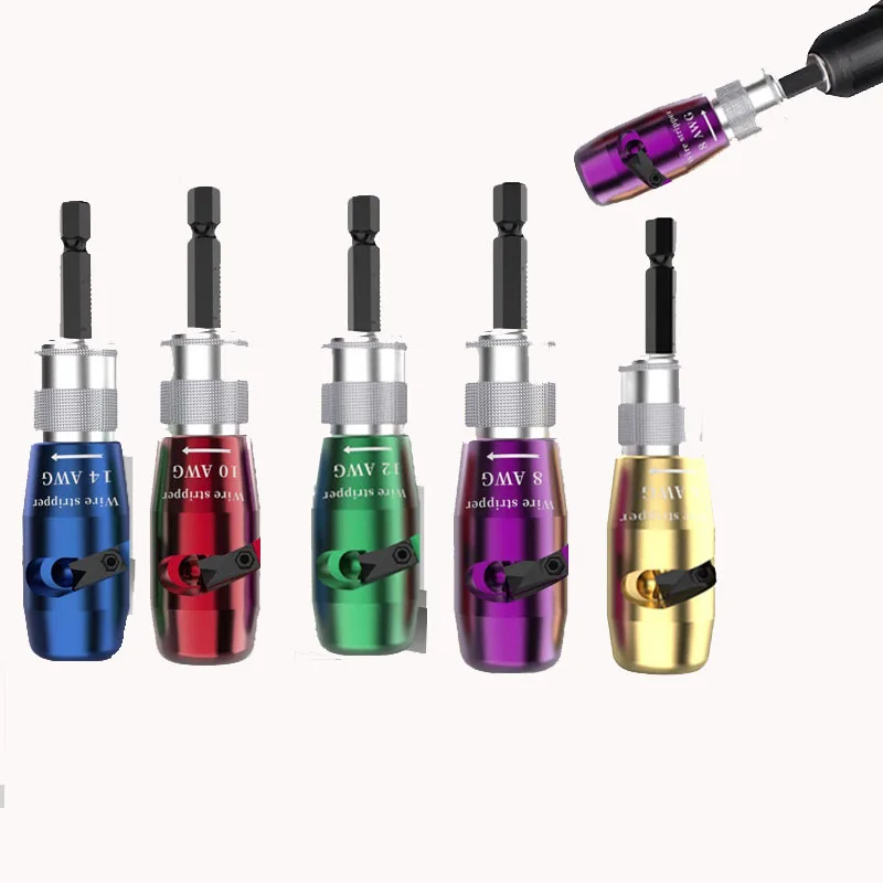 drill stripper quick automatic tool awg  self set wire measurement strippers electricity with wire stripper for drill