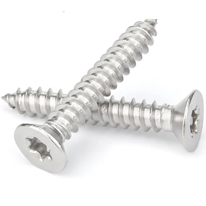 factory price Custom Stainless Steel 304 anti theft Torx Flat Head Self Tapping Screw