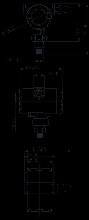 3.6V Battery-Power Wireless Zigbee Remote Water Pressure Sensor Transmitter