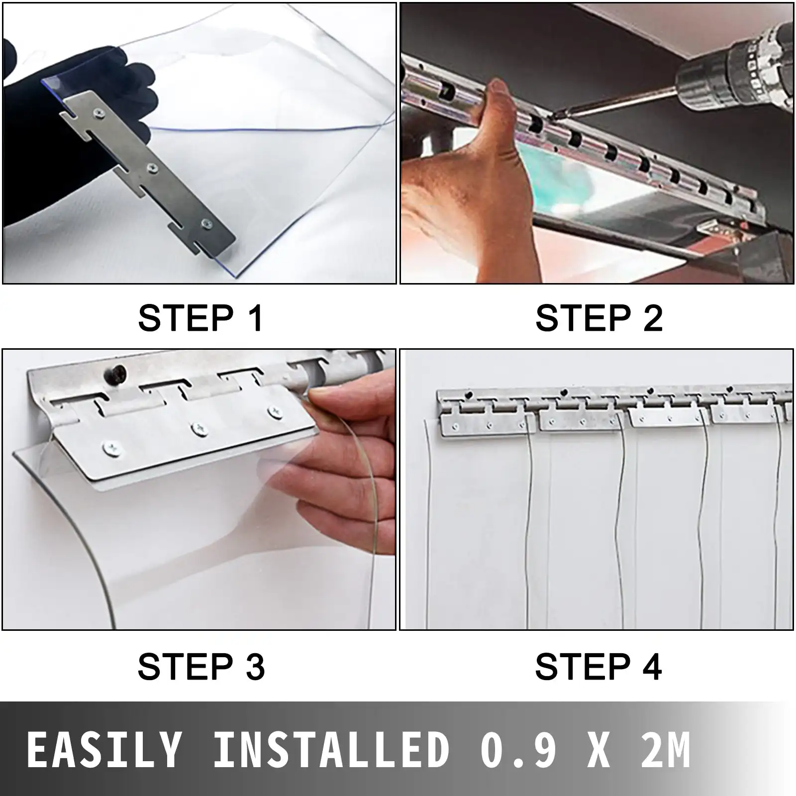 Fuxing Flexible Plastic Cold Room Outdoor Hang Strip Door Curtains Transparent pvc strip curtain transparent