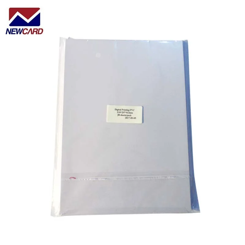 High quality 0.15mm indigo digital printing pvc sheet for producing smart card and bank card