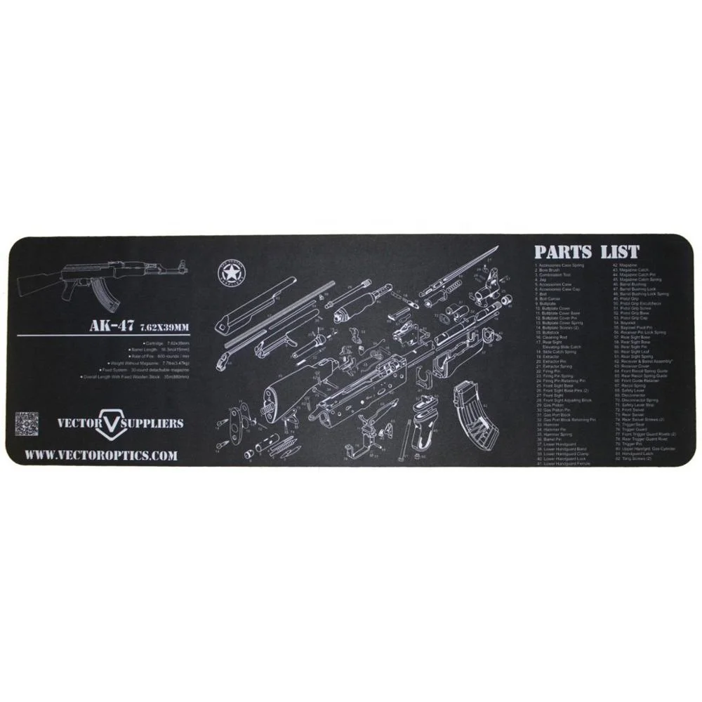 AR-15 1911 Glock AK-47 пользовательский коврик для чистки