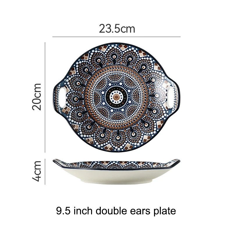 Wholesale Bohemia Style Special Shaped Porcelain Tableware Bowls Dinner Plate