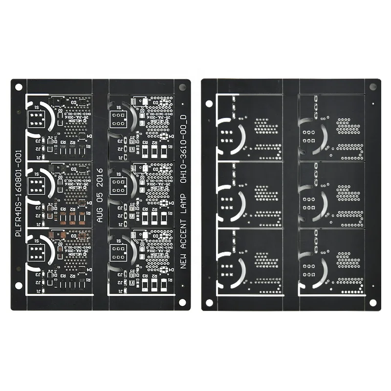 
Smd pcb assembly electronic control board 2L Double Side HDI PCB Double layers Black Rigid print circuit board 