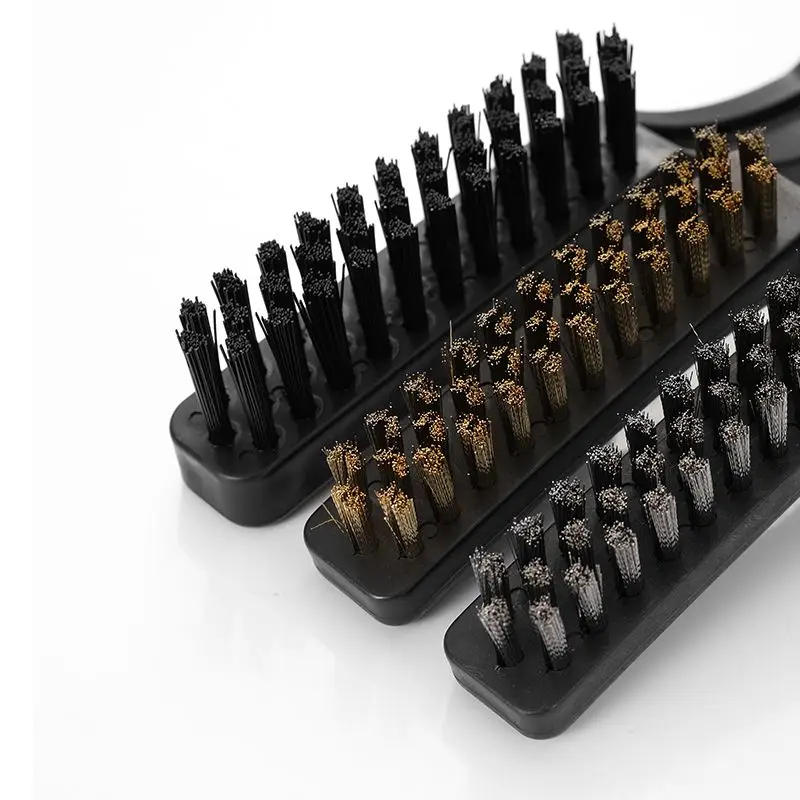 different size  Curved Handle Masonry Brush Wire Bristle for Cleaning Welding Slag and Rust ss wire