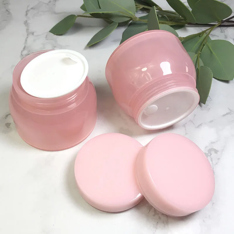 Private label wholesale 100 ml plastic cream jars cosmetics fancy cream jar 100g customized machine inject plastic jars cream