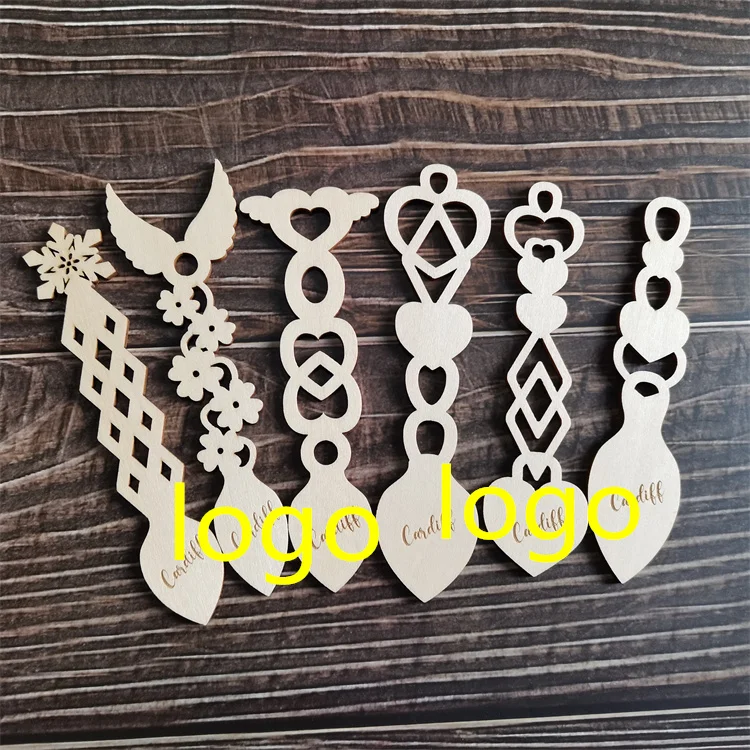 laser cutting service blank key ring keychain wood customized laser logo wood plywood keyholder business gift