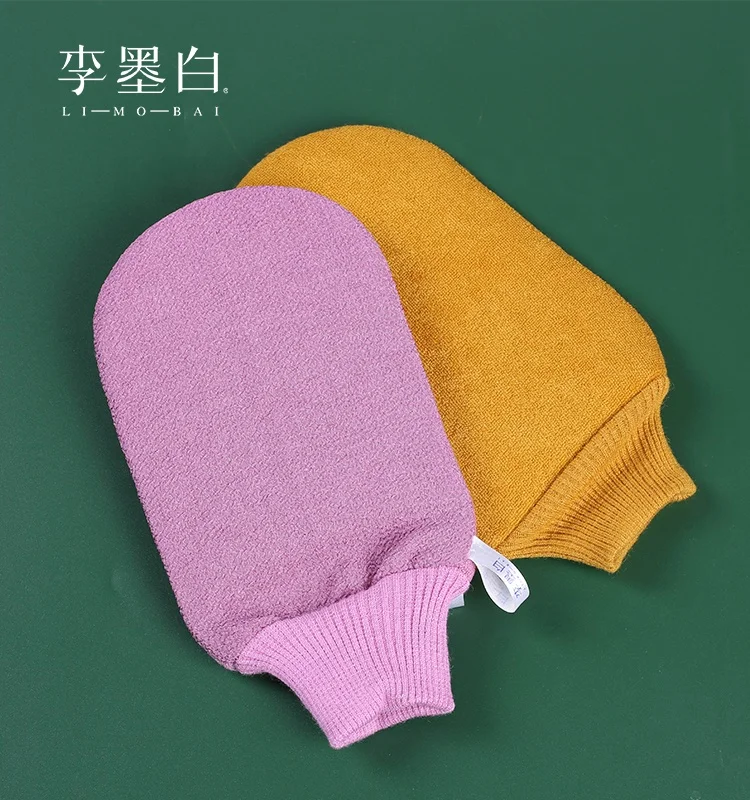 2024 Towel Sponge Reusable Skin Clean Exfoliating Shower Bath Gloves Washcloth Back Scrubber Natural Exfoliation Soft Bath Glove