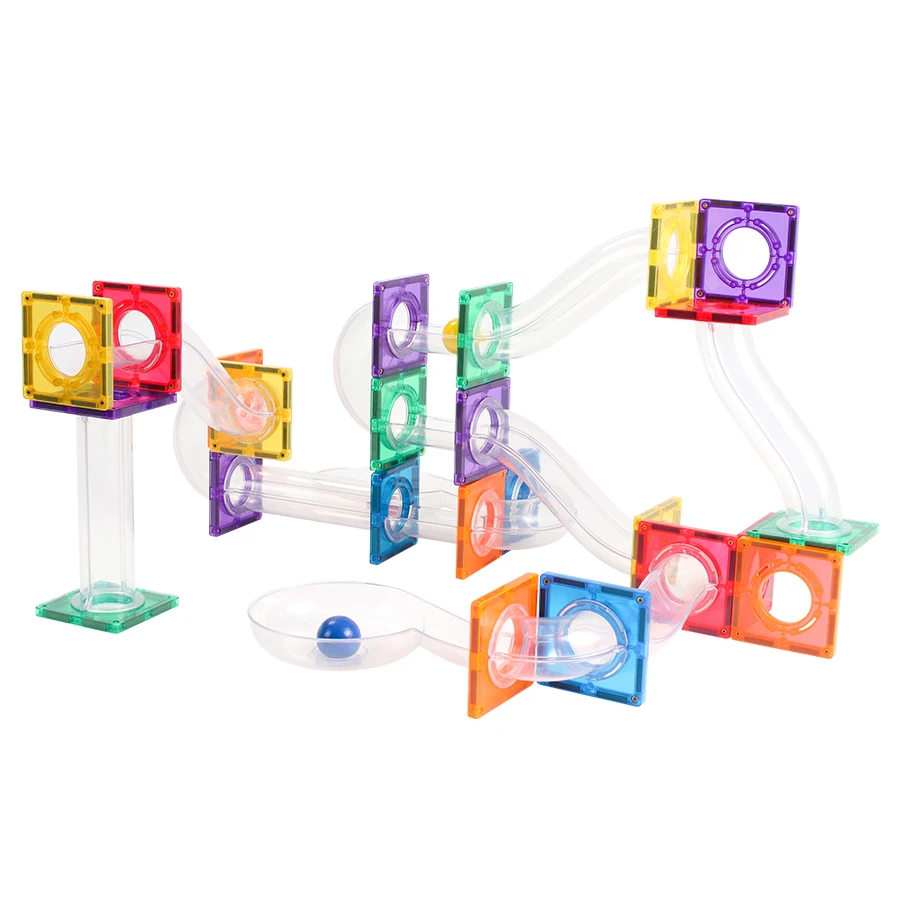 MNTL new 100pcs marble run magnetic building tiles montessori kids learning toys educational magnetic toys