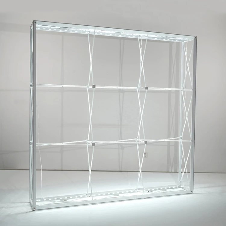 Tension fabric modular aluminum  new Design Portable Backlit Media Pop Up Display Backdrop Wall