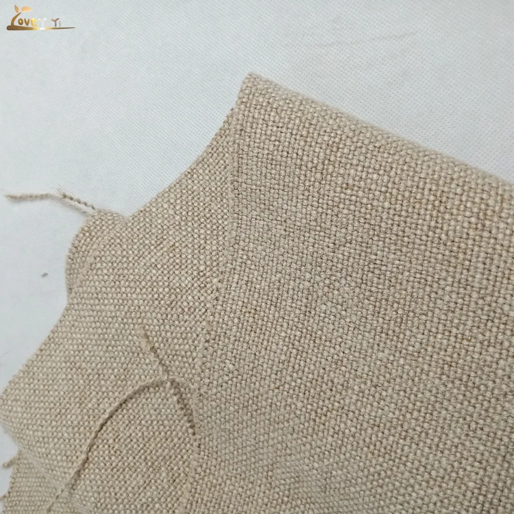 Heavy Burlap Enzymed Stone Washed French Flax Linen Fabric For Sofa