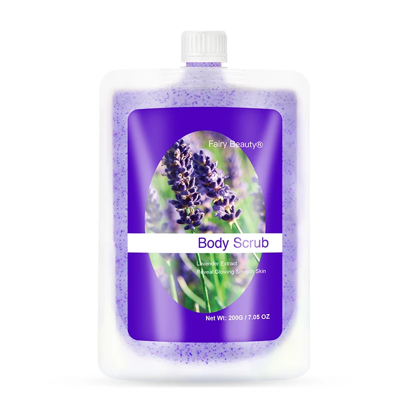 wholesale skin exfoliating moisturizing spa lavender body scrub private label