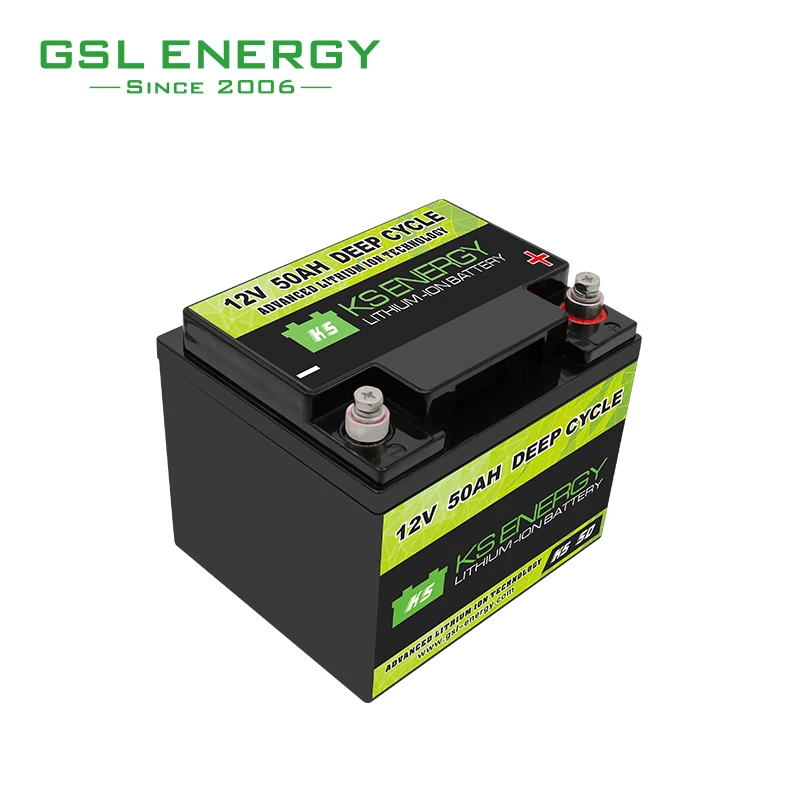 GSL ENERGY lifepo4 5 years warranty 12v 24v 200ah 100ah 50ah 500ah battery for RV solar 12 volt lithium battery 50ah