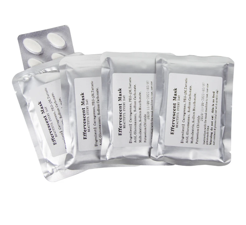 Home made effervescent mask capsules 32 pcs collagen tablets for DIY Fruit Vegetable mask