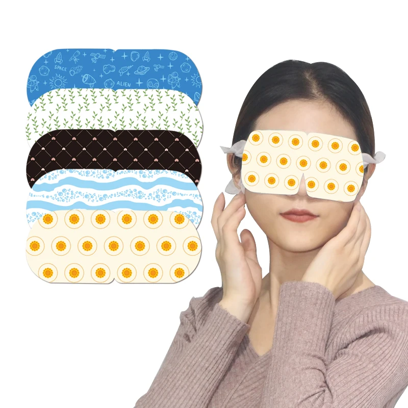 CE ISO Disposable Hot Compress Self Heating Warm Eye Patch Kids Children Cute Sleep Steam Eye Cover Mask For Students Dry Eyes