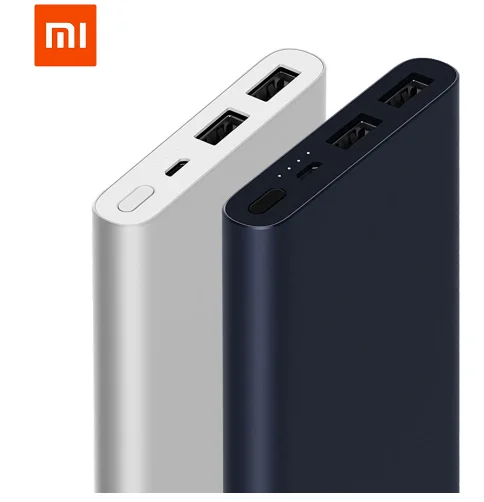  Внешний аккумулятор Xiao mi Power Bank 2 10000 мАч 15 Вт быстрая зарядка PLM09ZM с двумя USB-выходами для