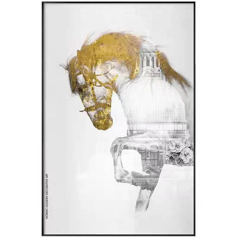 Современная картина с лошадью в подарок, украшение для дома, картина маслом, хорошее качество, Картина на холсте для гостиной