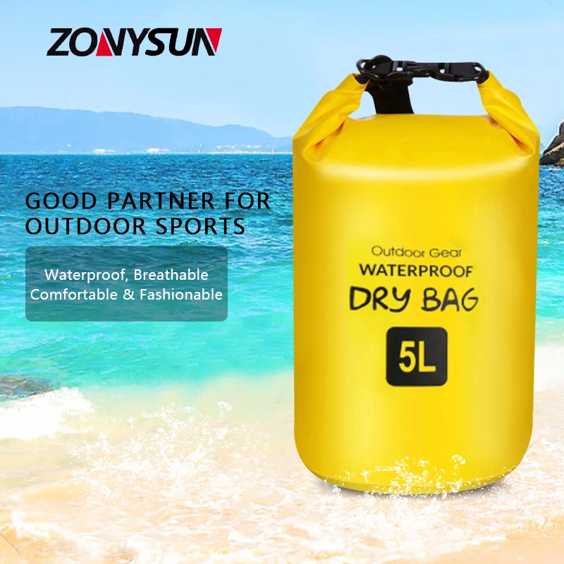 5L 10L 15L 20L 30L Lightweight Foldable Custom Waterproof Backpack 500D Pvc Roll Top Dry Bag Pack Sports Travel Bag