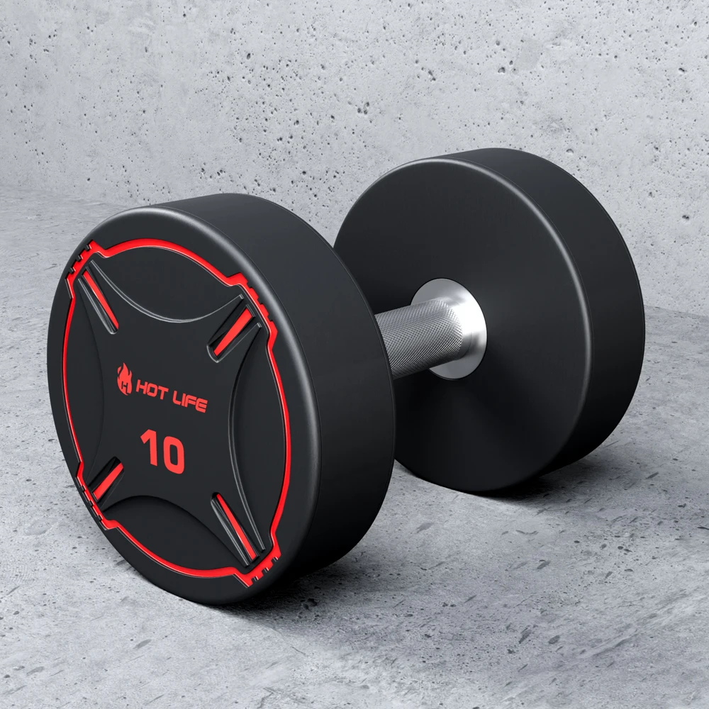 Fitness Equipment Gym Weights Set Weight Lifting PU Dumbbell For Body Building Custom