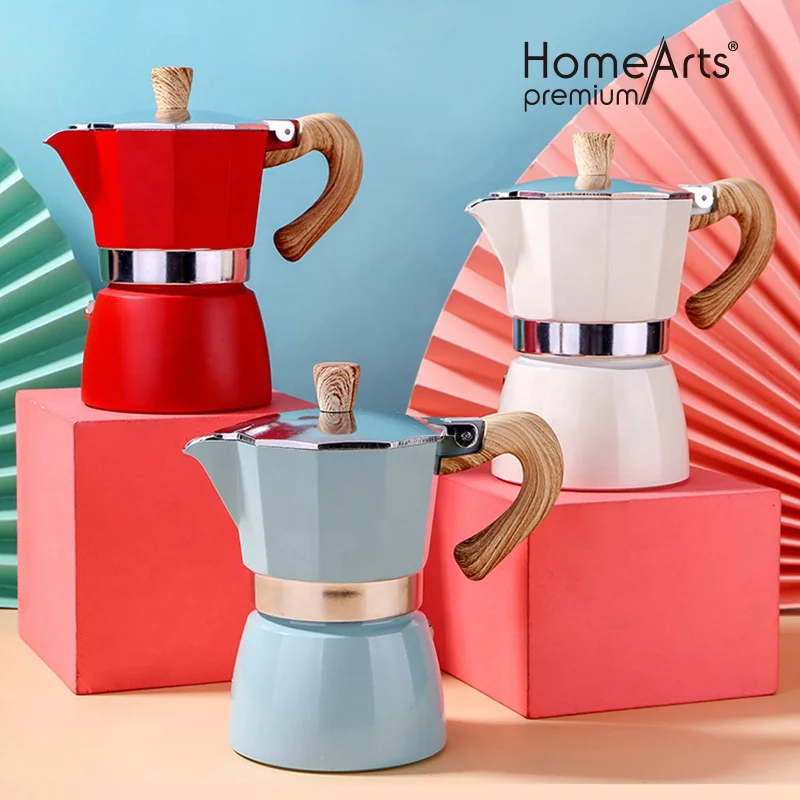 3cups ,6cups,9cups Aluminum Express Moka Pot, Coffee Pot Kettle Coffee Machine for Home Office Coffee Shop Use