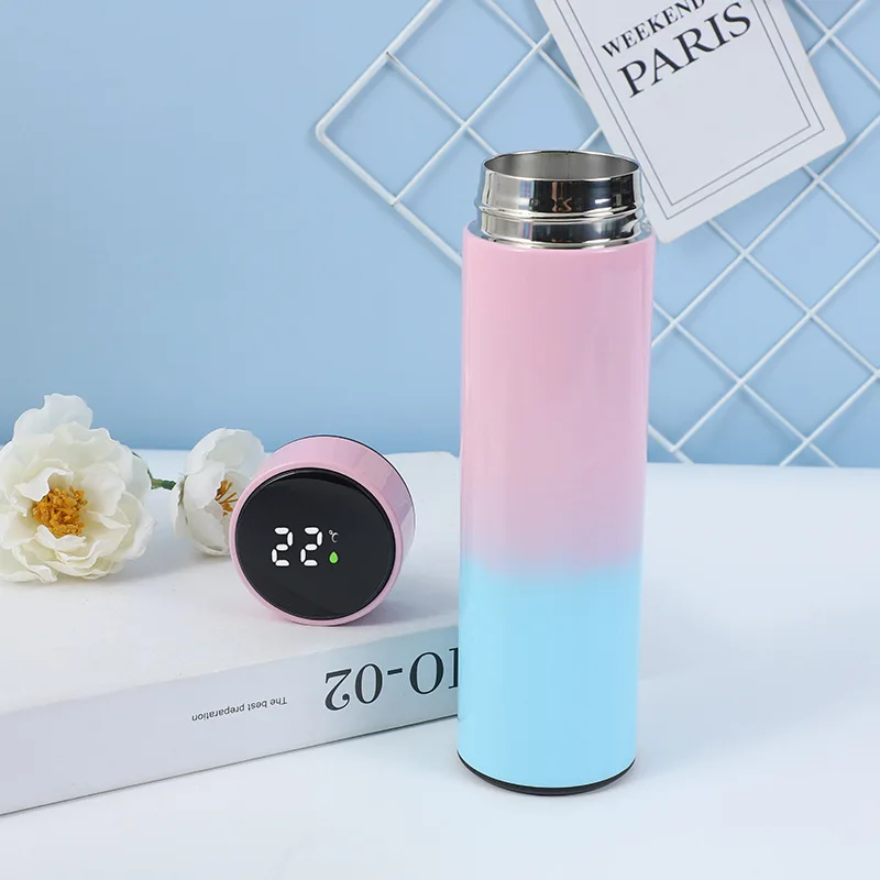 500ml LED Temperature Display Smart water bottle Smart Intelligent thermos Digital Vacuum Flask Tumblers cups