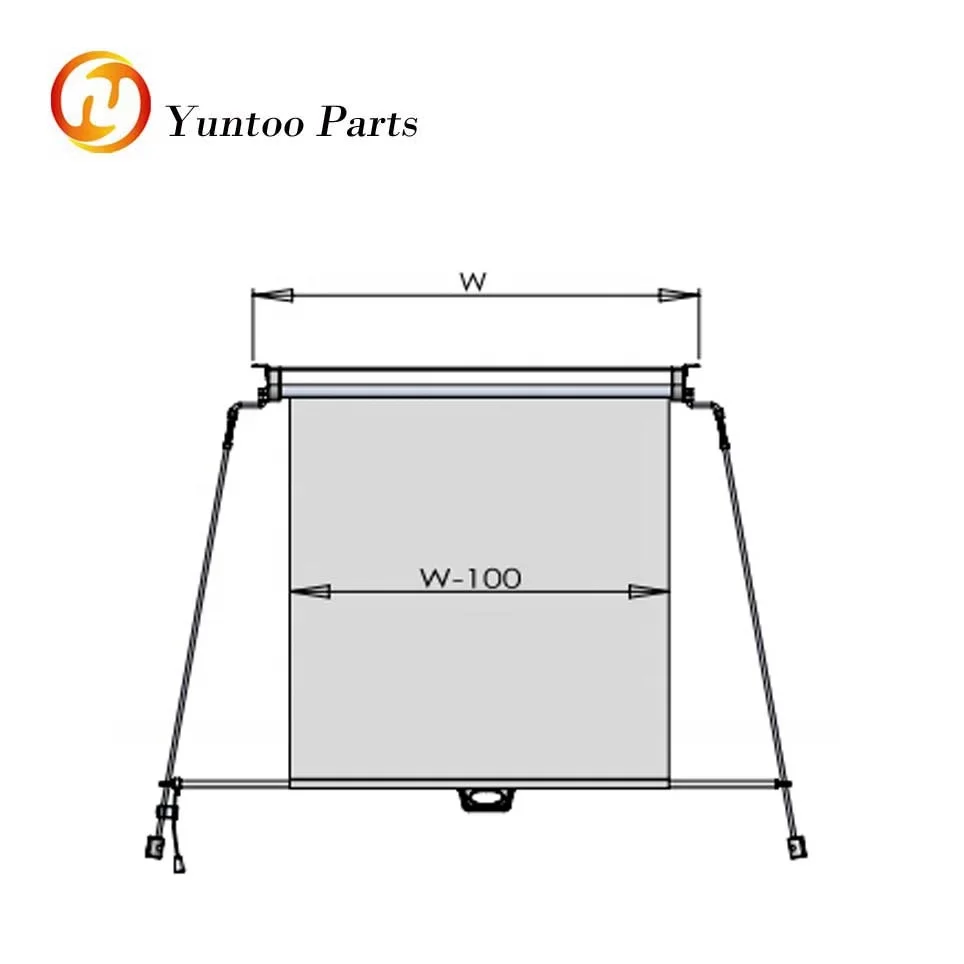 Single manual slow rise spring curtain Roller blind with clutch and speed control for driver