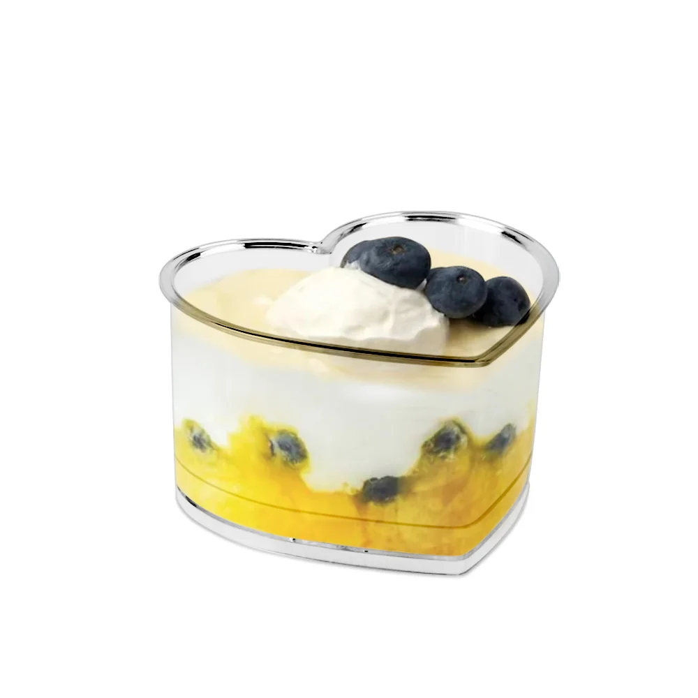 4 oz clear plastic cup jelly mold dessert heart-shape flower set Reusable Parfait Cups Serving Bowl Ideal for Sudoku cake cup
