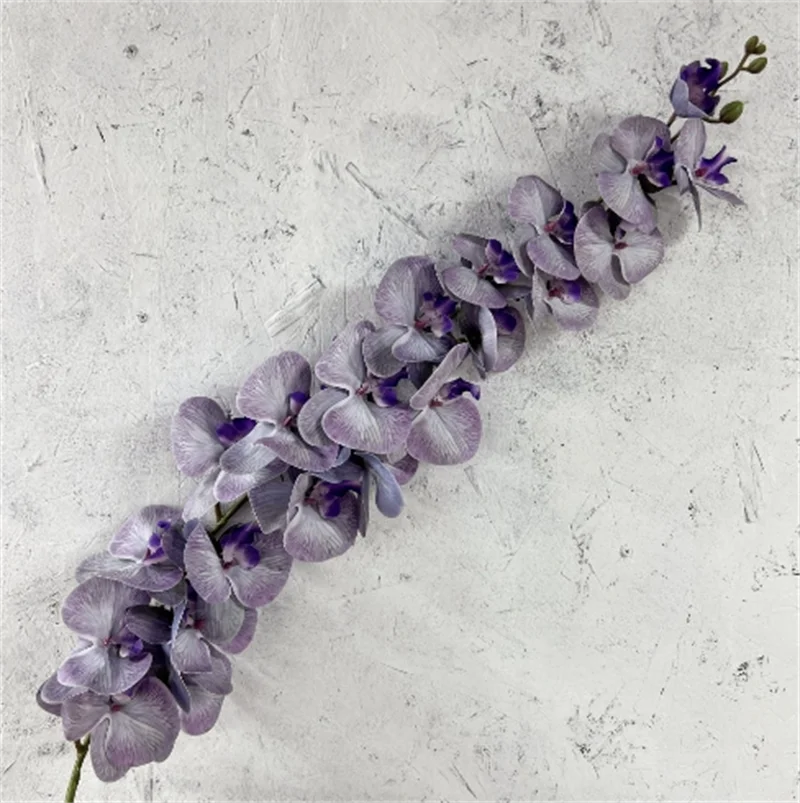 Customize 21 heads Orchids Hanging Decorative Flower Orchid Plant PVC Real touch Artificial Phalaenopsis For Home
