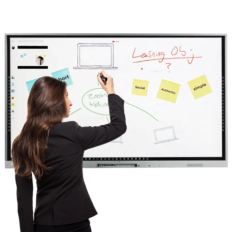 75 Inch smart whiteboard interactive flat panel  smart board for kids educational equipment smart board wholesale price