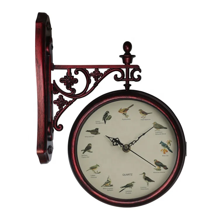 Creative Metal Art Clock Double modern luxury  wall Clock Garden Clock