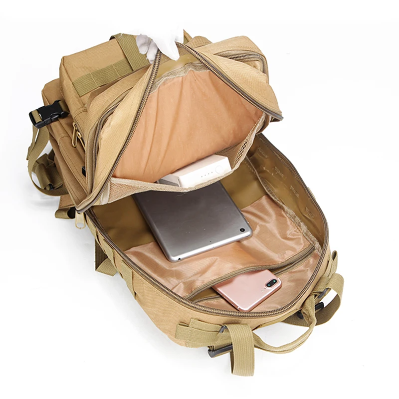 Outdoor Hiking Camping Hunting 600D Military Tactical Assault Molle Pack  Army Rucksack Bag  35L Black Tactical Backpack