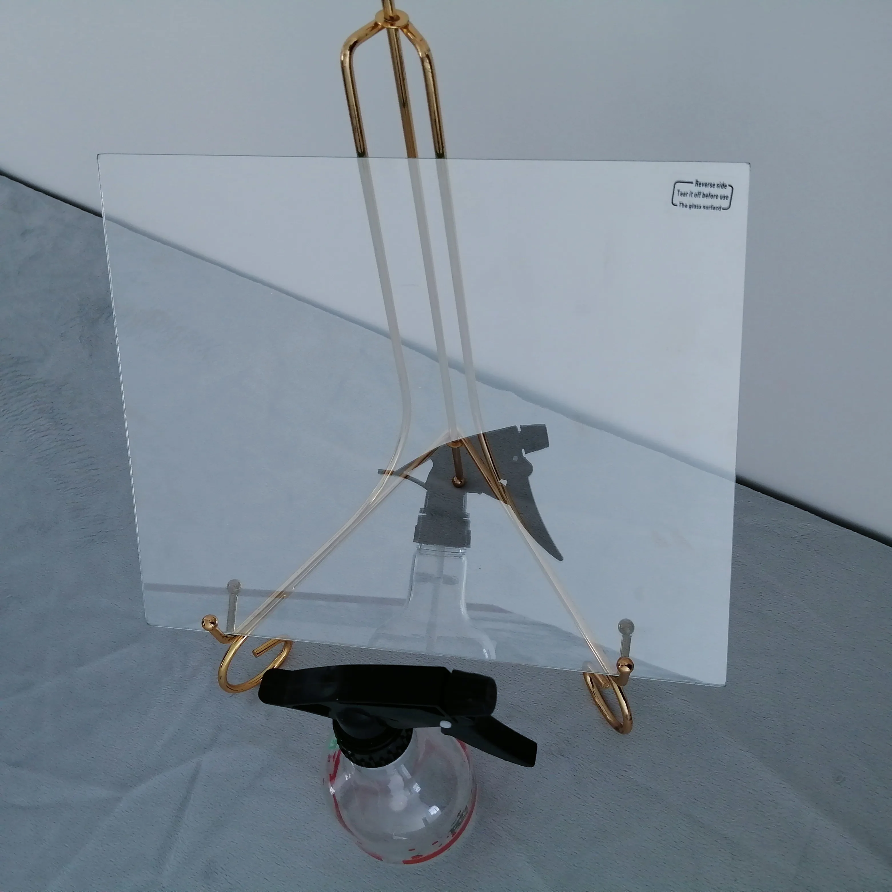 Teleprompter, beam splitter glass