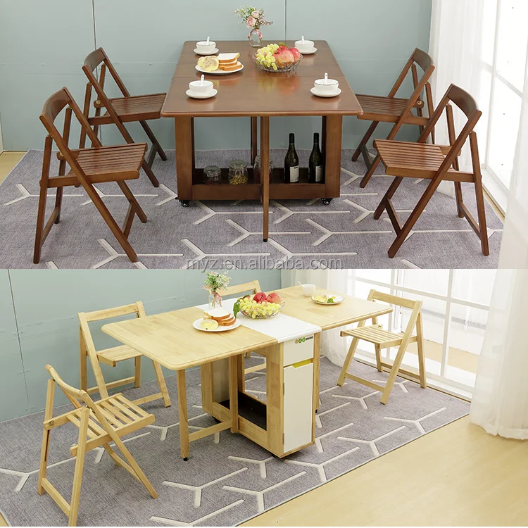 Gcon most popular in the world small saving space living furniture philippine dining table and chairs set foldable dining table