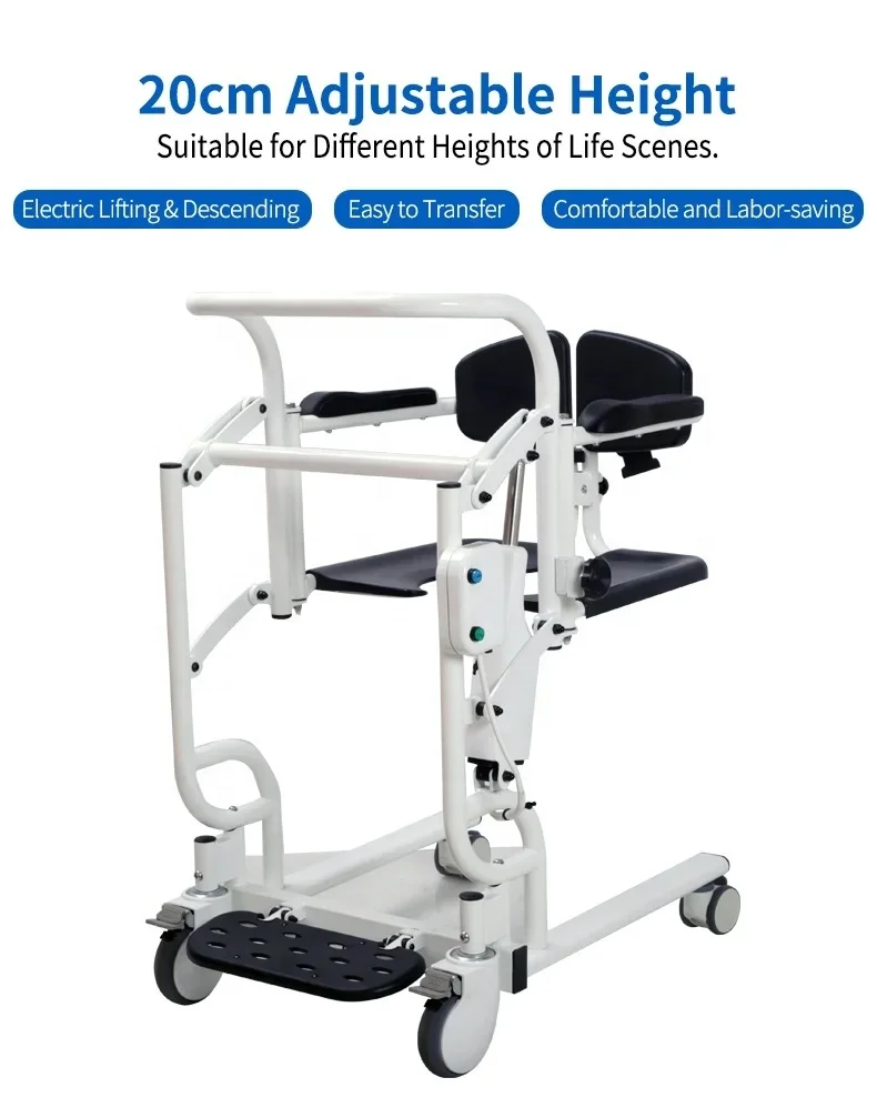HEPO Hot Sale Wheelchair Toilet Commode Chair Transfer Chair To Toilet For Elderly Electric Patient Lifting Transfer Chair