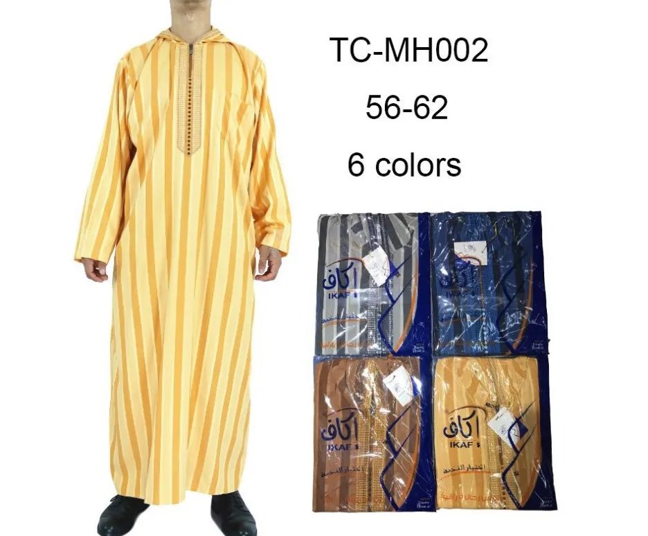 Hot selling vcoin shape on chest Moroccan Men Clothing Djellaba Handmade Embroidered Caftan