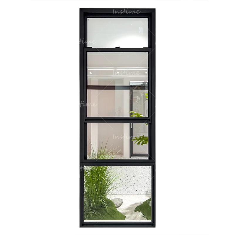 Instime New Design American Style Vertical Sliding Aluminum Windows Best Quality Awning Aluminum Windows For Villa