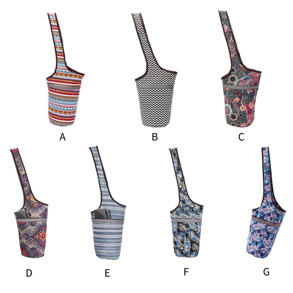 
OEM Custom New design yoga shoulder sling travel bag yoga mat carry bag cotton canvas yoga mat bag 