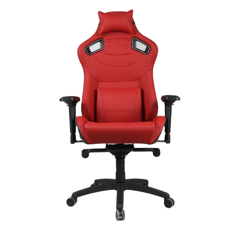 High Quality Hot Luxury Red Gamer Pu Leather Racing Wheels Adjustable Armrest Gaming Chairs