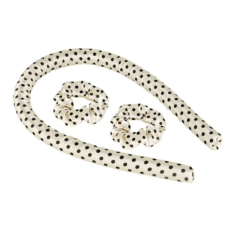 Горячая Распродажа Amazon, ободок для завивки волос без тепла, мягкая губка для сна без нагрева, шелковая лента для завивки волос, ободок для создания волн