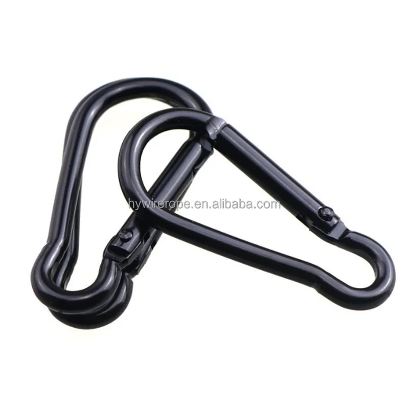 No. 5 S-shape electrophoretic black matte aluminum alloy mountaineering buckle bag buckle connection pendant