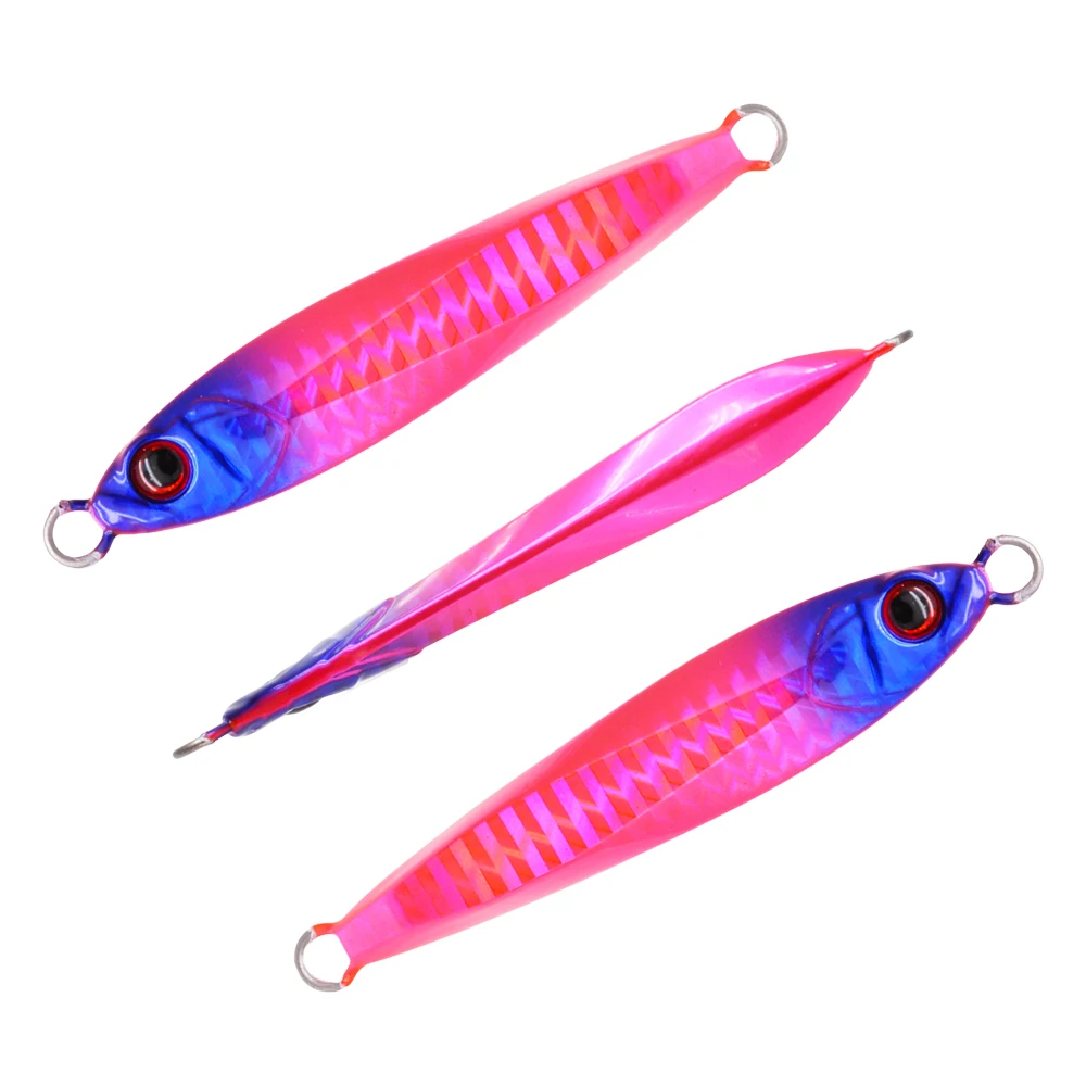 JIGGINGSOUL-OEM301-Flatfall Jigs Color Glow Vertical Speed Fast Lead Jig Sea Fishing metal casting fishing vertical jigging lure