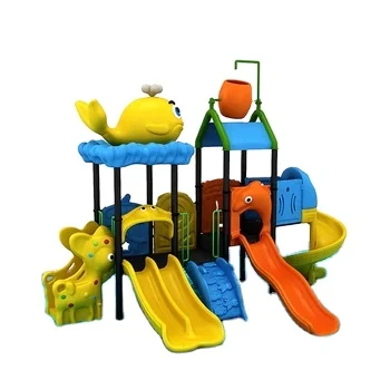 Amusement kids plastic water park slides outdoor playground pool water games play equipment for children