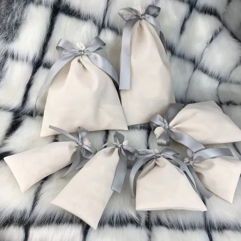 Custom Logo Printed Pink Satin Envelope Hair Bundle Extension Cosmetic Storage Bag bow Luxury Silk Gift Wig